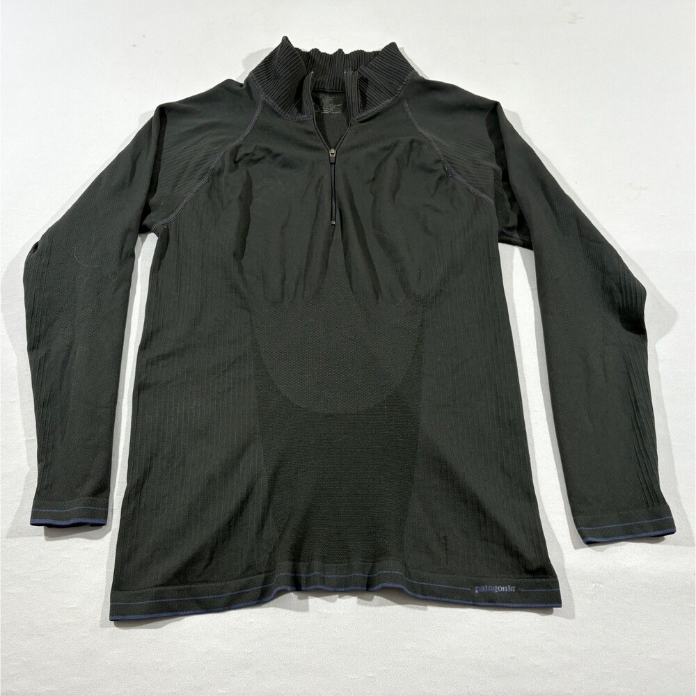 Patagonia Capilene 1/4 Gray Pullover Performance Sweatshirt Hiking Running Sz M